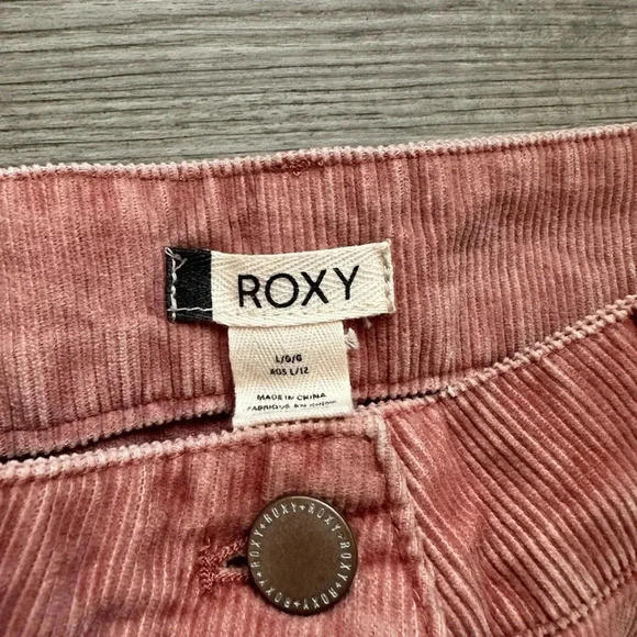Roxy beautiful button down corduroy mini skirt Sz L - Picture 5 of 5